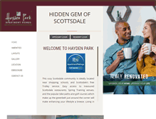 Tablet Screenshot of haydenparkapartmenthomes.com